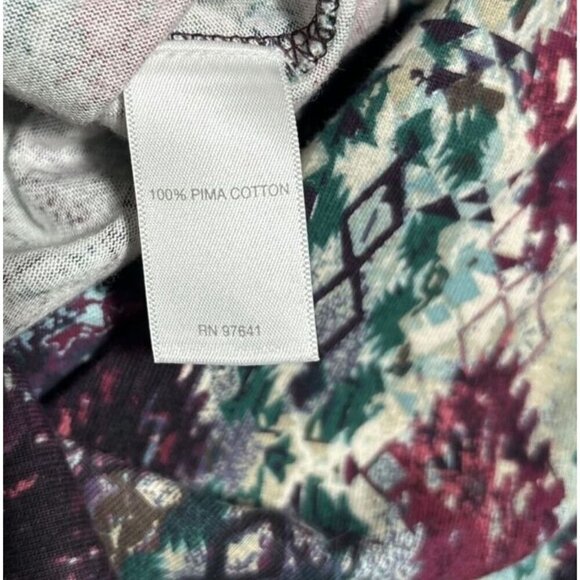 J Jill Women's 3/4 Sleeve Geometric Print‎ Women’s Shirt Size M Petite - Picture 5 of 5